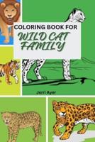 Coloring Book for Wild Cat Family
