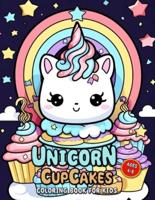 Unicorn Cupcakes Coloring Book for Kids