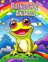 Rainbow and Animals Coloring Book for Kids