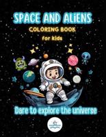 Space and Aliens Coloring Book for Kids