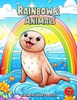 Rainbow and Animals Coloring Book for Kids