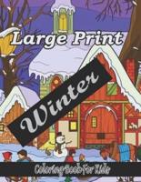 Large Print Winter Coloring Book for Kids