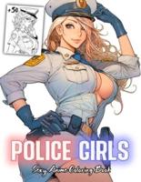 Sexy Anime Coloring Book Police Women