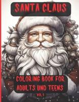 Santa Claus Coloring Book for Adults and Teens
