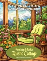 Fantasy Coloring Book Fantasy Interior Rustic Cottage