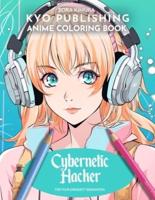 Anime Coloring Book Cybernetic Hacker