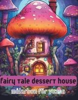 Fairy Tale Dessert House, Målarbok För Vuxna .