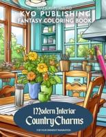 Fantasy Coloring Book Modern Interior Country Charms