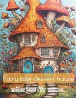 Fairy Tale Dessert House, Målarbok För Vuxna