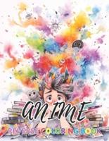 Anime Reverse Coloring Book