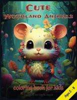 Cute Woodland Animals Coloring Book for Kids