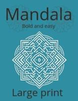Mandala Coloring Book Bold and Easy Large Print