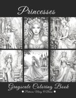 Princesses Grayscale Coloring Book