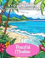 Landscape Coloring Book Peaceful Meadows