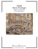 Canal Cross Stitch Pattern - Maurice Prendergast