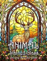Animal Stained Glass Coloring Book for Adults