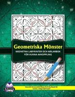 Geometriska Mönster Medvetna Labyrinter Och Målarbok För Vuxna Avkoppling
