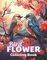 Bird and Flower Coloring Book for Adult