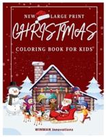 New Large Print Christmas Coloring Book for Kids