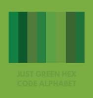 Just Green Hex Code Alphabet