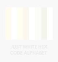 Just White Hex Code Alphabet