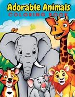 Adorable Animals Coloring Book for Kids