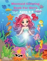 Mermaid Coloring Book For Girls Ages 4-8