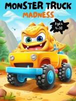 Monster Truck Madness Coloring Book for Kids 4-10