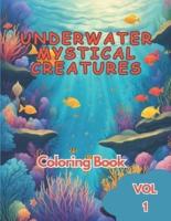 Underwater Mystical Creatures Adults Coloring Book for Relaxation