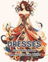 Dresses Coloring Book For Adults And Teens