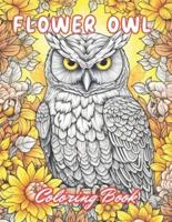 Flower Owl Coloring Book for Adult