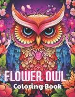 Flower Owl Coloring Book for Adult
