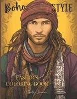 Boho Style Hippie Guys - Fashion Coloring Book for Men and Women