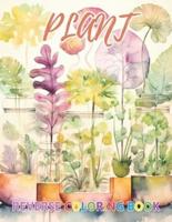 Plant Reverse Coloring Book