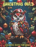 Christmas Owls Coloring Book For Adult Beautiful Christmas Owls Coloring Pages For Adults