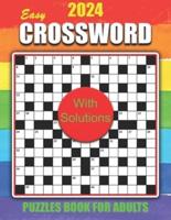 2024 Easy Crossword Puzzles Book for Adults With Solutions
