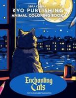 Animal Coloring Book Enchanting Cats