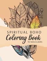 Spiritual Boho Coloring Book for Teens and Adults