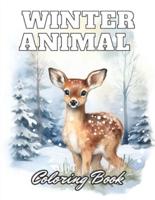 Winter Animal Coloring Book for Adults