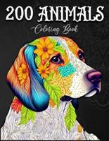 200 Animals Coloring Book