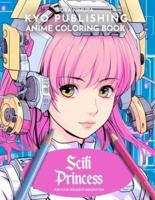 Anime Coloring Book Sci-Fi Princess
