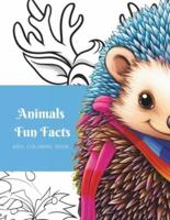 Kids Coloring Book Animal Fun Facts