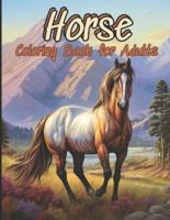 Horse Grayscale Coloring Book