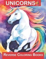 Unicorns Reverse Coloring Book