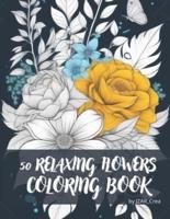 50 Flowers Coloring Book