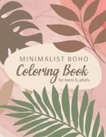 Minimalist Boho Coloring Book for Teens and Adults