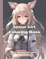 Anime Girly Coloring Book-Teens-Adults-Medium Level