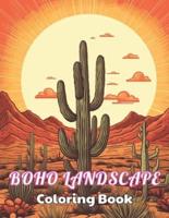 Boho Landscape Coloring Book for Adults