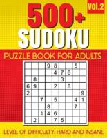 500+ SUDOKU Puzzle Book for Adults VOL.2