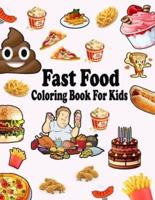 Fast Food Coloring Book For Kids